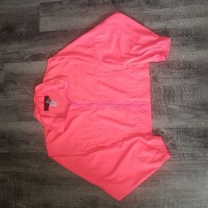 Hot pink lightweight zipup windbreaker